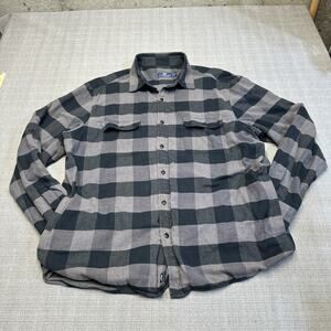 Vineyard Vines Flannel Mens‎ XL Heavyweight Shacket Grey Plaid Gorp